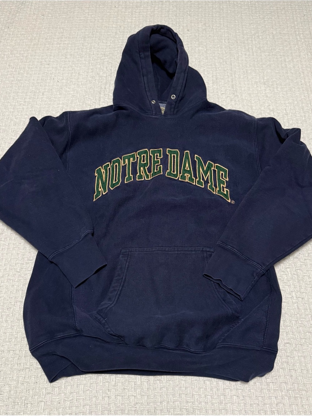 Steve & Barry's retro Notre Dame Hoodie, medium. See photos for wear.